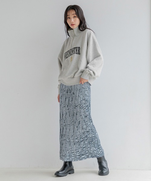 LOWRYS FARM（ローリーズファーム）の「ウラケハーフＺＩＰＬＳ 133787（スウェット・レディース・ネイビー/グレー/アイボリー・FREE）」の20枚目の写真