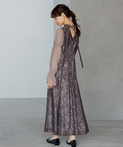 【web限定】【小柄さん向けサイズ有】[formformaオリジナル] バックオープン＆アシンメトリーレースドレス/結婚式/パーティー/クルージング/発表会