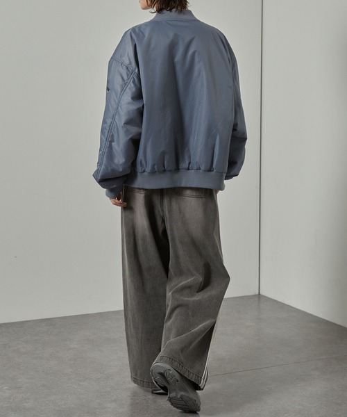 スカジャン MASU リバーシブル スカジャン ma-1 シルク100％ ブラック