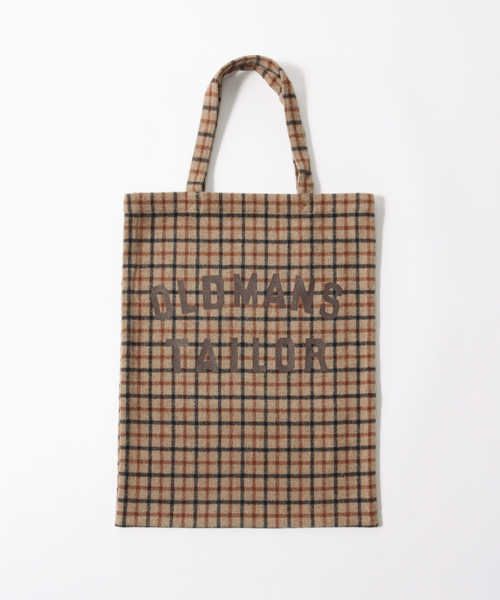 オールドマンズテーラー トートバッグ ベージュ/ブラック R&D.M.Co/オールドマンズテイラー】OMT PRINT TOTE BAG トートバック
