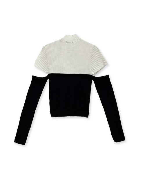 ANDGEEBEE（アンジービー）の「コルセットデザインニット（ニット/セーター・レディース・ホワイト/グレー・FREE）」の9枚目の写真