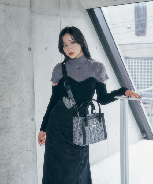 ANDGEEBEE（アンジービー）の「コルセットデザインニット（ニット/セーター・レディース・ホワイト/グレー・FREE）」の11枚目の写真