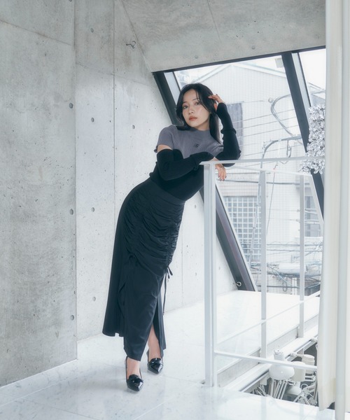 ANDGEEBEE（アンジービー）の「コルセットデザインニット（ニット/セーター・レディース・ホワイト/グレー・FREE）」の13枚目の写真