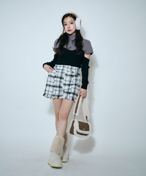 ANDGEEBEE（アンジービー）の「コルセットデザインニット（ニット/セーター・レディース・ホワイト/グレー・FREE）」の18枚目の写真