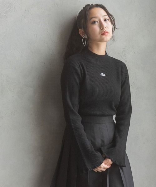 repipi armario（レピピ アルマリオ）の「フレアプチハイリブニット（ニット/セーター・キッズ・その他/ブラック/アイボリー/ブルー系その他/グレー系その他・MEDIUM/SMALL/LARGE）」の3枚目の写真