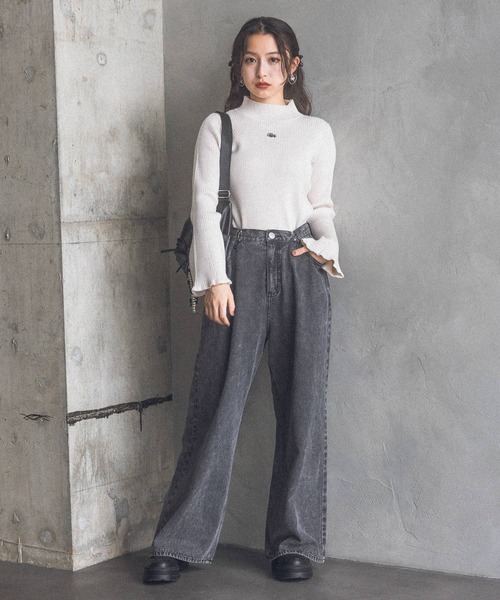 repipi armario（レピピ アルマリオ）の「フレアプチハイリブニット（ニット/セーター・キッズ・その他/ブラック/アイボリー/ブルー系その他/グレー系その他・MEDIUM/SMALL/LARGE）」の7枚目の写真