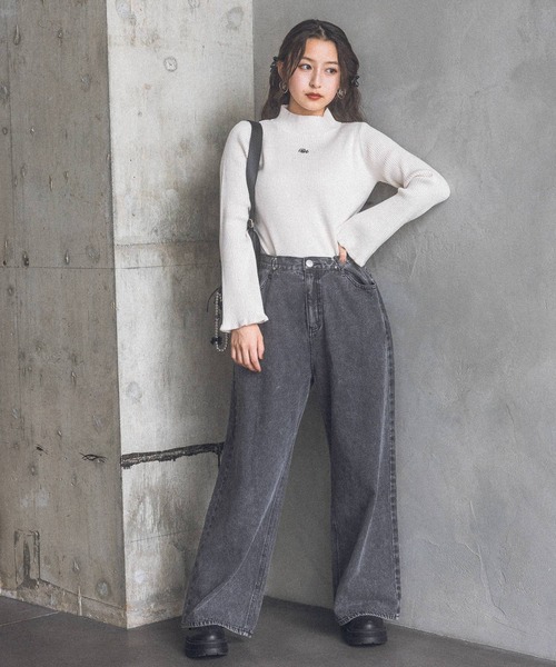 repipi armario（レピピ アルマリオ）の「フレアプチハイリブニット（ニット/セーター・キッズ・その他/ブラック/アイボリー/ブルー系その他/グレー系その他・MEDIUM/SMALL/LARGE）」の8枚目の写真