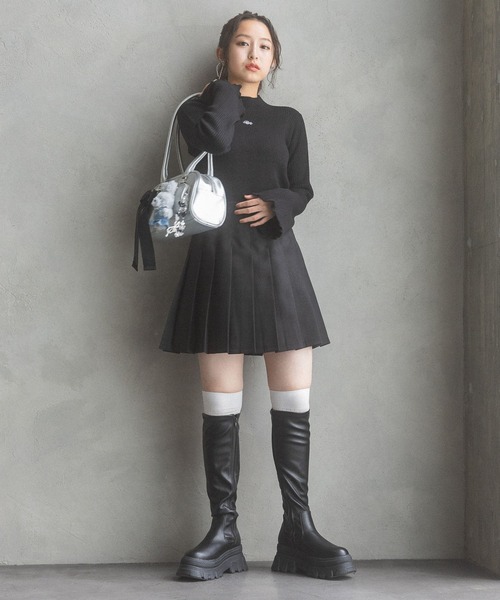 repipi armario（レピピ アルマリオ）の「フレアプチハイリブニット（ニット/セーター・キッズ・その他/ブラック/アイボリー/ブルー系その他/グレー系その他・MEDIUM/SMALL/LARGE）」の16枚目の写真