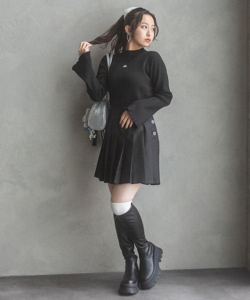 repipi armario（レピピ アルマリオ）の「フレアプチハイリブニット（ニット/セーター・キッズ・その他/ブラック/アイボリー/ブルー系その他/グレー系その他・MEDIUM/SMALL/LARGE）」の17枚目の写真