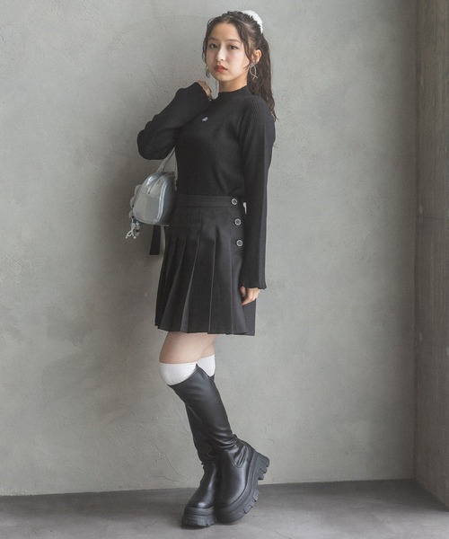 repipi armario（レピピ アルマリオ）の「フレアプチハイリブニット（ニット/セーター・キッズ・その他/ブラック/アイボリー/ブルー系その他/グレー系その他・MEDIUM/SMALL/LARGE）」の18枚目の写真