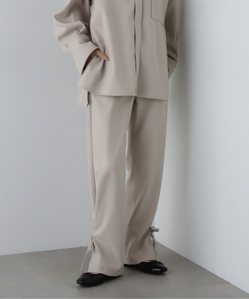 N.（N. Natural Beauty Basic）（エヌエヌナチュラルビューティーベーシック）の「◆【セットアップ対応】サイドストリングパンツ（その他パンツ・レディース・ブルー系その他/ベージュ・SMALL/MEDIUM）」の6枚目の写真