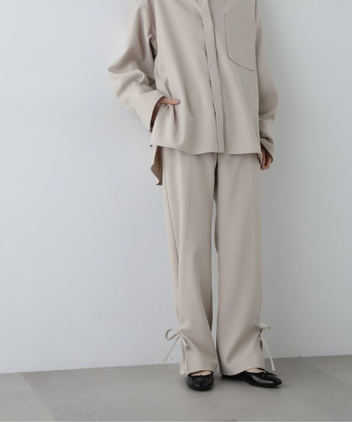 N.（N. Natural Beauty Basic）（エヌエヌナチュラルビューティーベーシック）の「◆【セットアップ対応】サイドストリングパンツ（その他パンツ・レディース・ブルー系その他/ベージュ・SMALL/MEDIUM）」の7枚目の写真