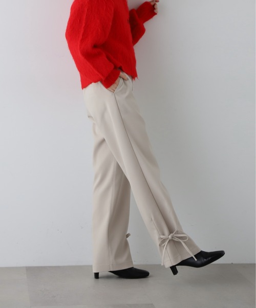 N.（N. Natural Beauty Basic）（エヌエヌナチュラルビューティーベーシック）の「◆【セットアップ対応】サイドストリングパンツ（その他パンツ・レディース・ブルー系その他/ベージュ・SMALL/MEDIUM）」の9枚目の写真