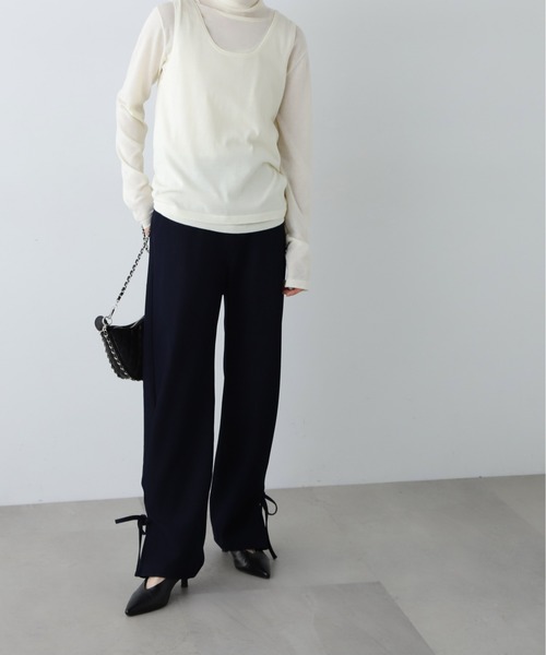 N.（N. Natural Beauty Basic）（エヌエヌナチュラルビューティーベーシック）の「◆【セットアップ対応】サイドストリングパンツ（その他パンツ・レディース・ブルー系その他/ベージュ・SMALL/MEDIUM）」の17枚目の写真