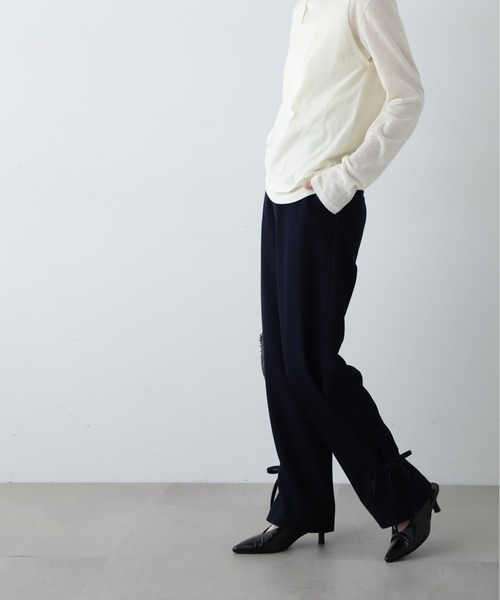 N.（N. Natural Beauty Basic）（エヌエヌナチュラルビューティーベーシック）の「◆【セットアップ対応】サイドストリングパンツ（その他パンツ・レディース・ブルー系その他/ベージュ・SMALL/MEDIUM）」の18枚目の写真