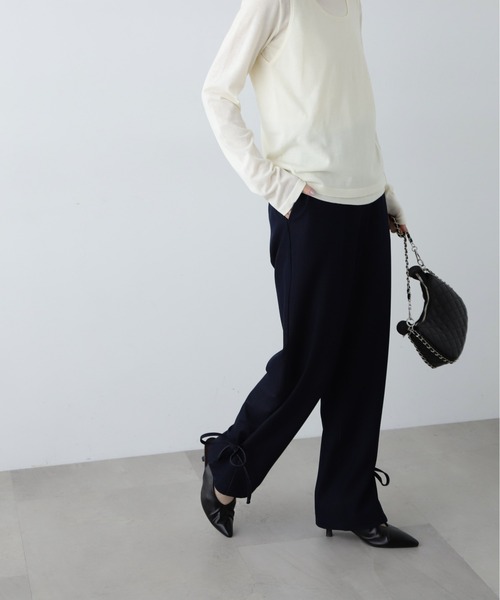 N.（N. Natural Beauty Basic）（エヌエヌナチュラルビューティーベーシック）の「◆【セットアップ対応】サイドストリングパンツ（その他パンツ・レディース・ブルー系その他/ベージュ・SMALL/MEDIUM）」の19枚目の写真