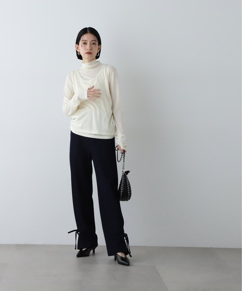 N.（N. Natural Beauty Basic）（エヌエヌナチュラルビューティーベーシック）の「◆【セットアップ対応】サイドストリングパンツ（その他パンツ・レディース・ブルー系その他/ベージュ・SMALL/MEDIUM）」の22枚目の写真