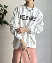 DouDou | 【新色追加】【WEB限定】裏毛フロッキープリントスウエット(Tシャツ/カットソー)