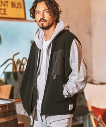 seventy seven（セブンティセブン）の「mcg3510- fleece zip vest ベスト（ベスト）」