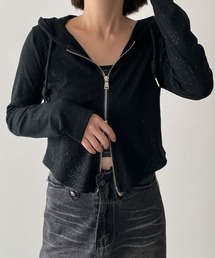 DISPARK/カーブヘムダブルZIPパーカー