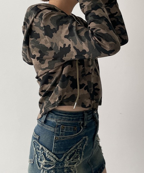 dispark(ディスパーク)の「DISPARK/カーブヘムダブルZIPパーカー(パーカー・レディース・その他1/ブラック/杢グレー・FREE)」の17枚目の写真