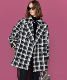 MAISON SPECIAL | Checkered Over Silhouette Middle Coat/チェックオーバーミドルコート【MAISON SPECIAL/メゾンスペシャル】(チェスターコート)