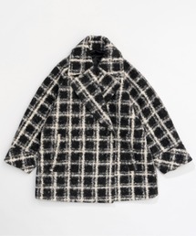 Checkered Over Silhouette Middle Coat/チェックオーバーミドルコート