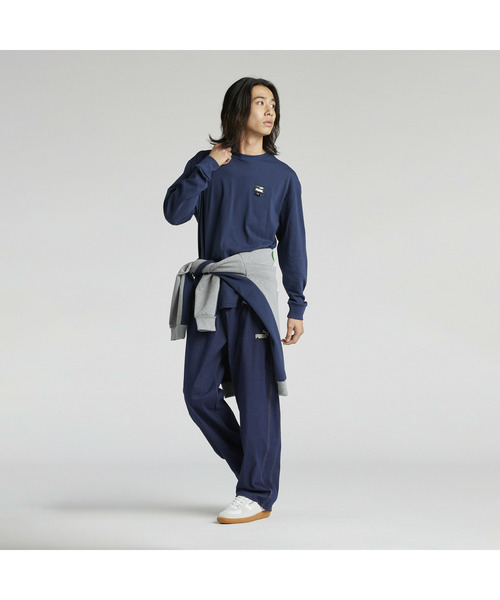 PUMA（プーマ）の「PUMA プーマ メンズ スケートボード PUMAS 長袖 Tシャツ 2（Tシャツ/カットソー・メンズ・ブラック/ホワイト/ネイビー・X-SMALL/XX-LARGE/SMALL/X-LARGE/MEDIUM/LARGE）」の9枚目の写真