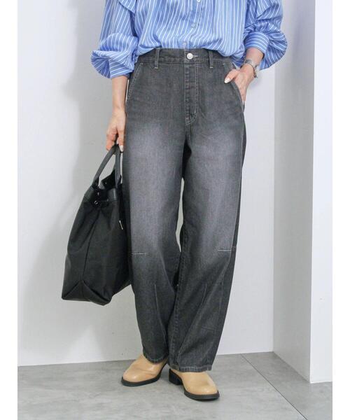 Samansa Mos2 blue（サマンサモスモスブルー）の「【ECO DENIM】カーブパンツ（その他パンツ・レディース・チャコールグレー/ブルー/ネイビー・F）」の5枚目の写真
