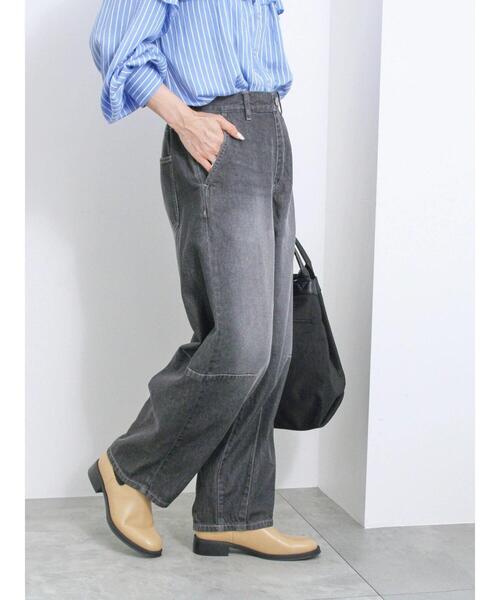 Samansa Mos2 blue（サマンサモスモスブルー）の「【ECO DENIM】カーブパンツ（その他パンツ・レディース・チャコールグレー/ブルー/ネイビー・F）」の6枚目の写真