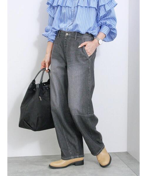 Samansa Mos2 blue（サマンサモスモスブルー）の「【ECO DENIM】カーブパンツ（その他パンツ・レディース・チャコールグレー/ブルー/ネイビー・F）」の7枚目の写真