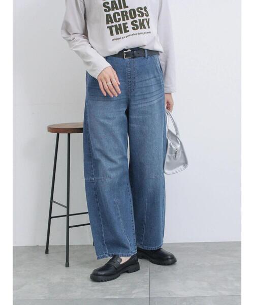 Samansa Mos2 blue（サマンサモスモスブルー）の「【ECO DENIM】カーブパンツ（その他パンツ・レディース・チャコールグレー/ブルー/ネイビー・F）」の14枚目の写真