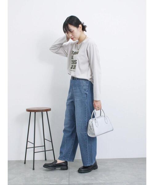 Samansa Mos2 blue（サマンサモスモスブルー）の「【ECO DENIM】カーブパンツ（その他パンツ・レディース・チャコールグレー/ブルー/ネイビー・F）」の16枚目の写真