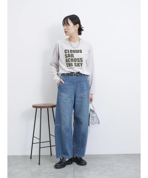 Samansa Mos2 blue（サマンサモスモスブルー）の「【ECO DENIM】カーブパンツ（その他パンツ・レディース・チャコールグレー/ブルー/ネイビー・F）」の17枚目の写真