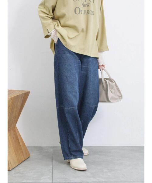 Samansa Mos2 blue（サマンサモスモスブルー）の「【ECO DENIM】カーブパンツ（その他パンツ・レディース・チャコールグレー/ブルー/ネイビー・F）」の18枚目の写真