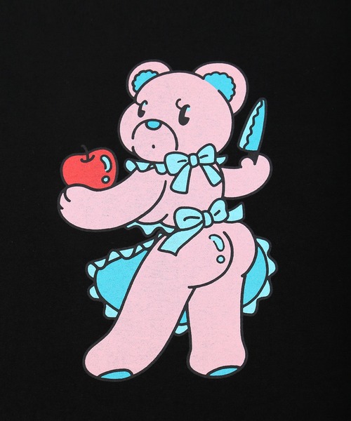 PUNYUS（プニュズ）の「ベアプリントビッグロンＴ（Tシャツ/カットソー・レディース・ブラック/ホワイト・3/4）」の21枚目の写真