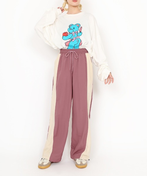 PUNYUS（プニュズ）の「ベアプリントビッグロンＴ（Tシャツ/カットソー・レディース・ブラック/ホワイト・3/4）」の7枚目の写真