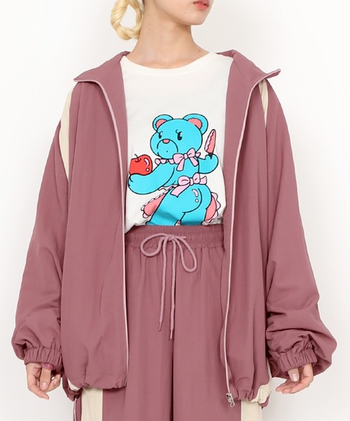 PUNYUS（プニュズ）の「ベアプリントビッグロンＴ（Tシャツ/カットソー・レディース・ブラック/ホワイト・3/4）」の9枚目の写真