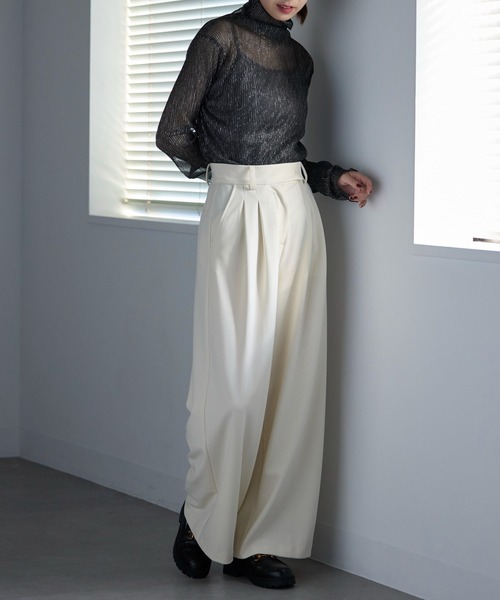 MAISON BREEZE（メゾンブリーズ）の「【MAISON BREEZE】ラメプリーツシアータートルトップス XNN（Tシャツ/カットソー・レディース・ライトグレー/ピンク/ブラック/ゴールド/シルバー/ライトベージュ/グレー/オフホワイト・FREE）」の17枚目の写真