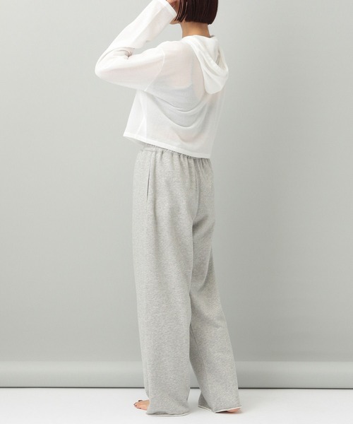 A part by（アパートバイ）の「【e/rm】シアーウラケフーディ（パーカー・レディース・チャコールグレー/アイボリー・FREE）」の3枚目の写真