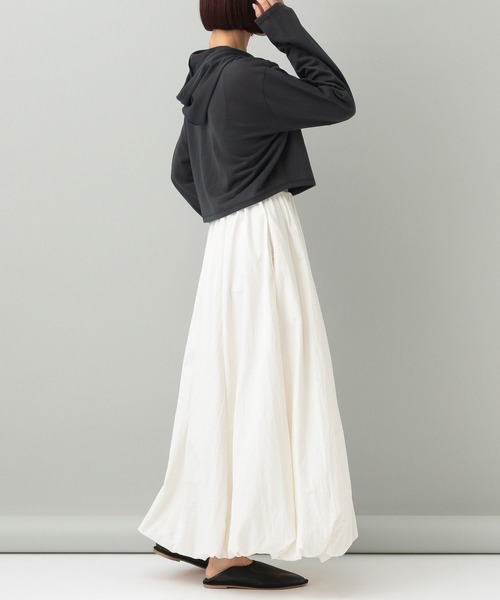 A part by（アパートバイ）の「【e/rm】シアーウラケフーディ（パーカー・レディース・チャコールグレー/アイボリー・FREE）」の13枚目の写真