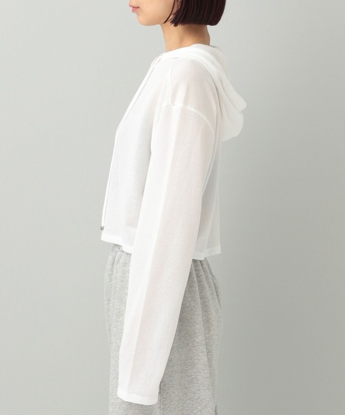 A part by（アパートバイ）の「【e/rm】シアーウラケフーディ（パーカー・レディース・チャコールグレー/アイボリー・FREE）」の18枚目の写真