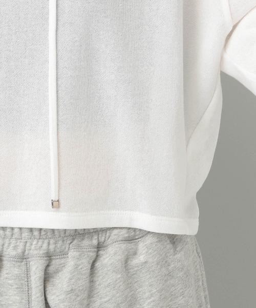 A part by（アパートバイ）の「【e/rm】シアーウラケフーディ（パーカー・レディース・チャコールグレー/アイボリー・FREE）」の22枚目の写真