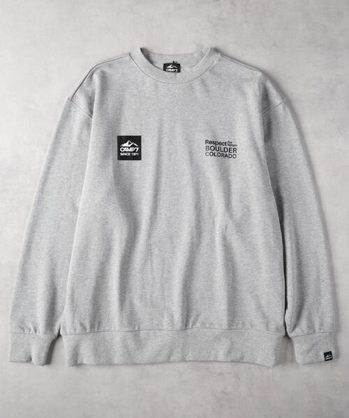 CAMP7（キャンプセブン）の「CAMP7(キャンプ7)プリントロゴスウェット（スウェット・メンズ・ブラック/グレー・M/L/XL）」の9枚目の写真