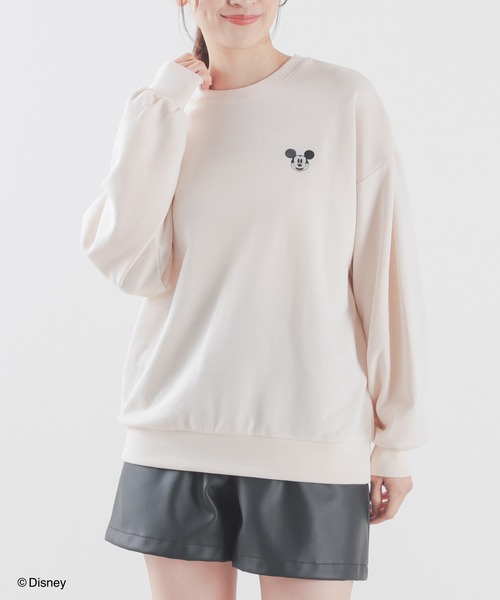 ハニーミュウ　トップス jersey logo boat neck tops