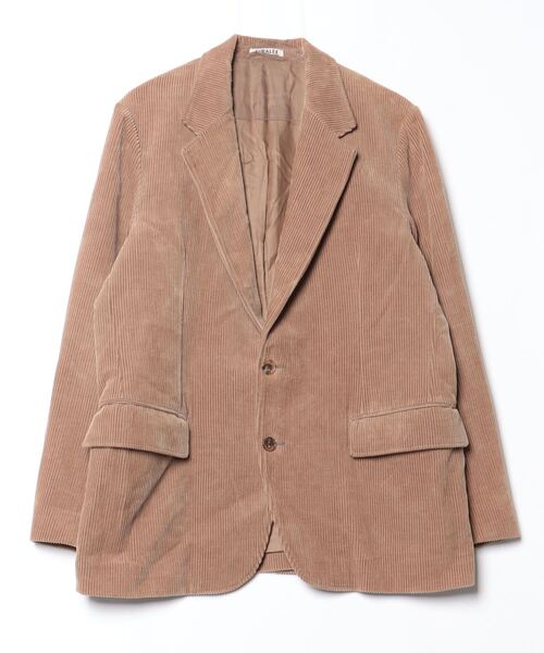 Auralee Light Wool Max Gabardine Jacket in Top Brown Curated
