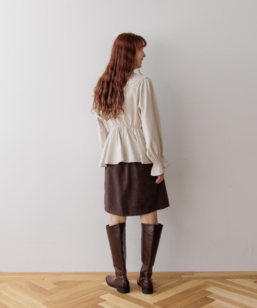 flower（フラワー）の「キャンディースリーブブラウス3（シャツ/ブラウス・レディース・ホワイト/ベージュ・FREE）」の6枚目の写真