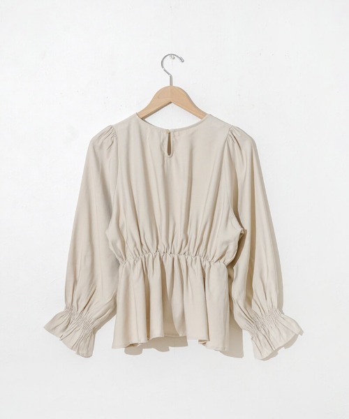 flower キャンディースリーブブラウス3 FREE ベージュ 30%OFF】candy sleeve blouse3～ｷｬﾝﾃﾞｨｰｽﾘｰﾌﾞﾌﾞﾗｳｽ3 | flower
