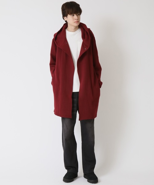 ARCADE（アーケード）の「フード ロングカーディガン (コーディガン)　Lock Hearsen（カーディガン/ボレロ・メンズ・ブラック/カーキ/ワイン・L/XL/M）」の5枚目の写真