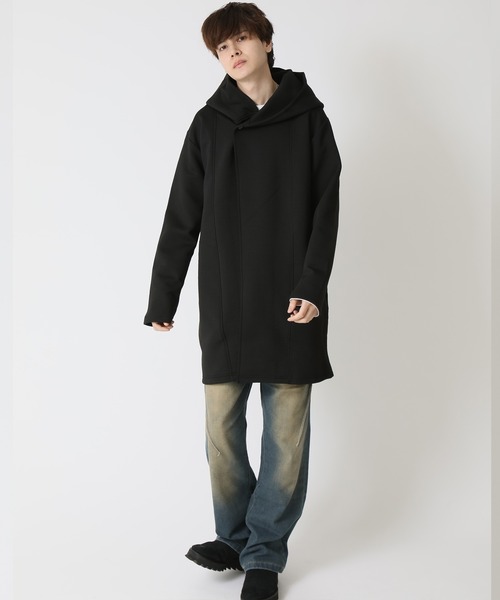 ARCADE（アーケード）の「フード ロングカーディガン (コーディガン)　Lock Hearsen（カーディガン/ボレロ・メンズ・ブラック/カーキ/ワイン・L/XL/M）」の9枚目の写真
